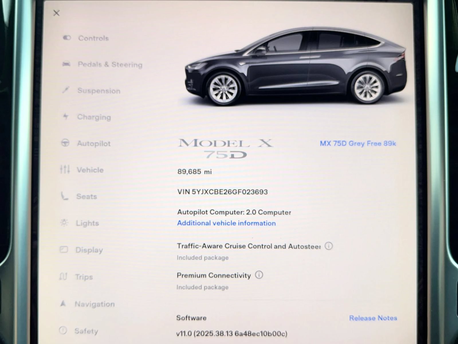 Used 2016 Tesla Model X 75D AWD/4WD image 12