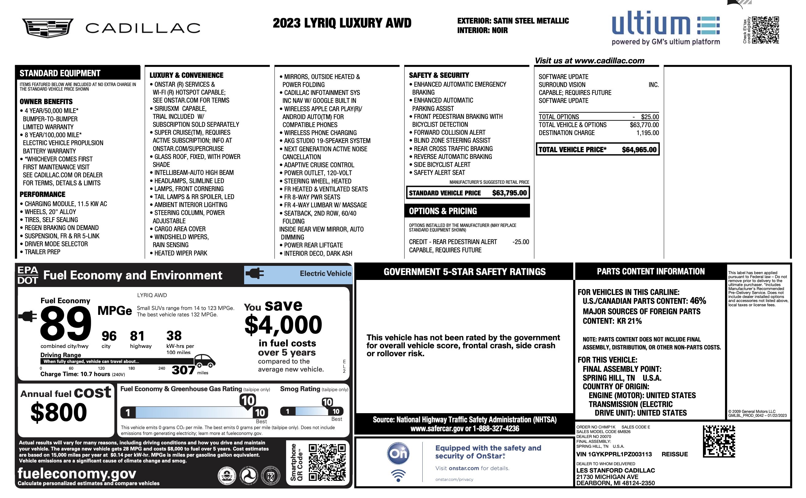 Used 2023 Cadillac Lyriq Luxury AWD/4WD image 2