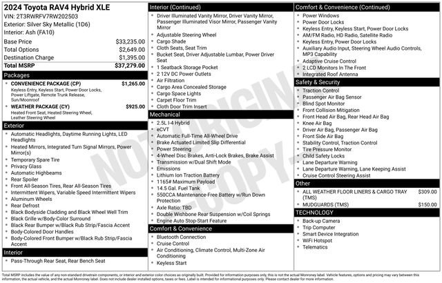 Used 2024 Toyota RAV4 XLE w/ Convenience Package image 2