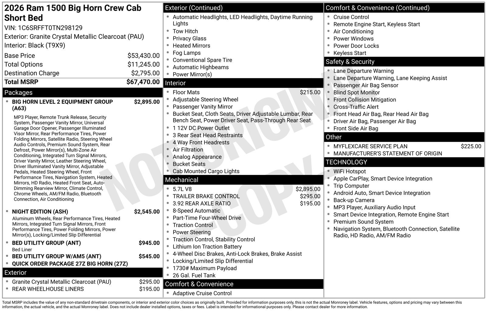 New 2026 RAM 1500 Big Horn AWD/4WD image 33