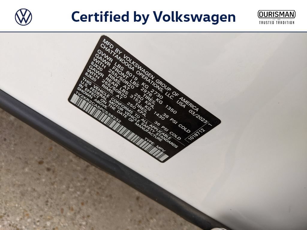 Certified 2023 Volkswagen Atlas SE w/ Panoramic Sunroof Package AWD/4WD image 30