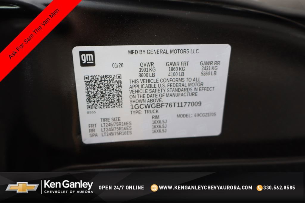New 2026 Chevrolet Express 2500 Extended w/ Driver Convenience Package RWD image 54
