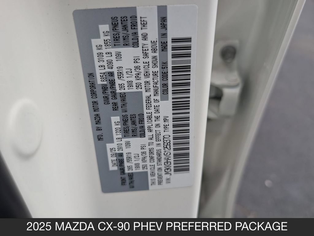 Certified 2025 MAZDA CX-90 Plug-In Hybrid w/ Preferred AWD/4WD image 37