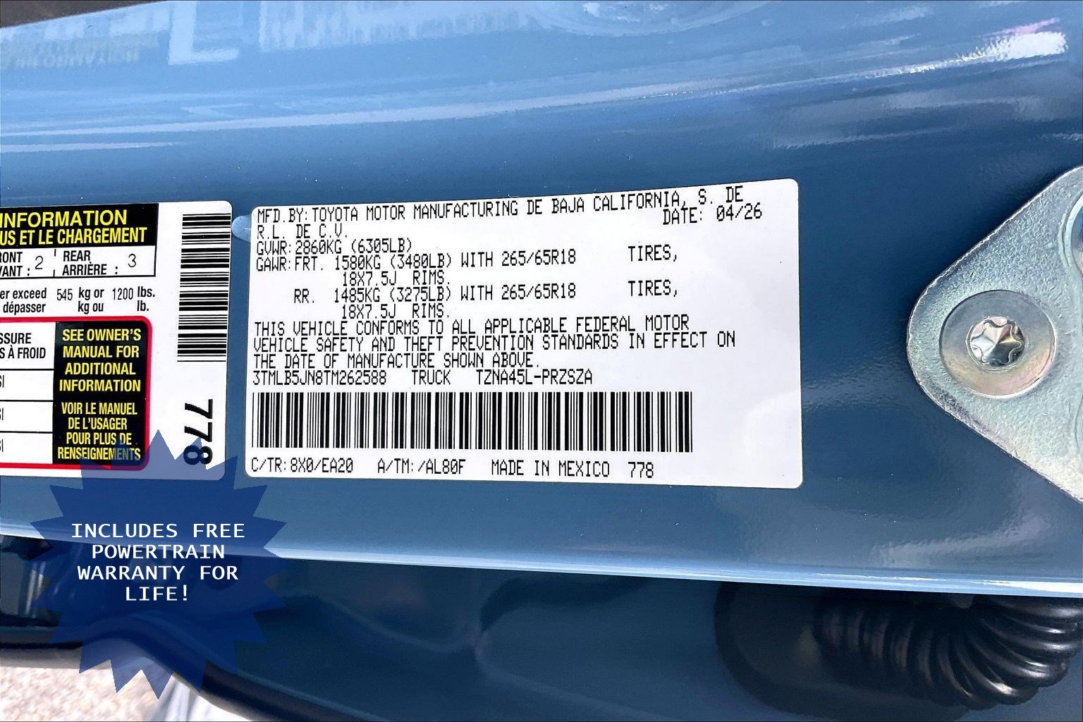 New 2026 Toyota Tacoma TRD Off-Road AWD/4WD image 17