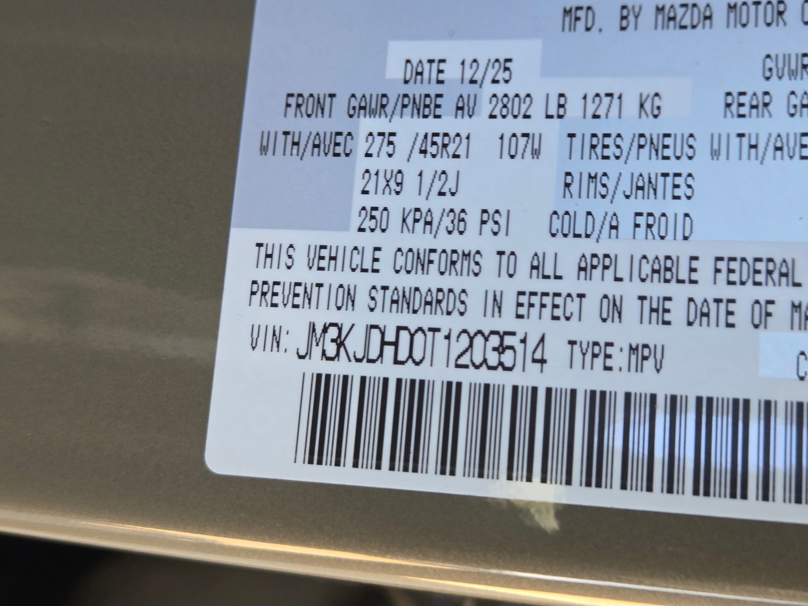 New 2026 MAZDA CX-70 3.3 Turbo w/ Premium Package image 21