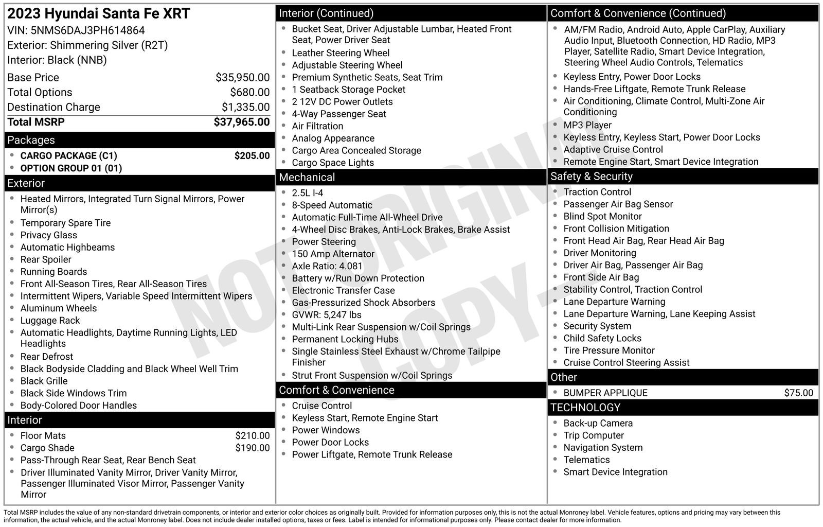 Used 2023 Hyundai Santa Fe XRT w/ Cargo Package image 24