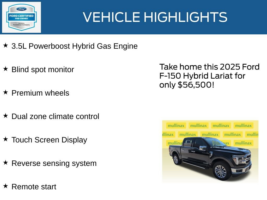 Used 2025 Ford F150 Lariat w/ Equipment Group 501A Mid AWD/4WD image 21