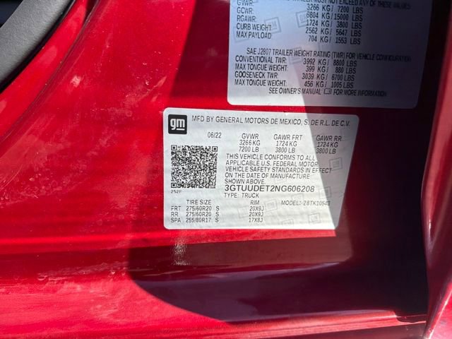 Used 2022 GMC Sierra 1500 SLT w/ SLT Premium Package image 17