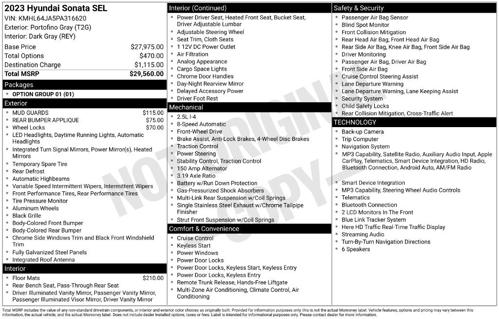 Used 2023 Hyundai Sonata SEL FWD image 18