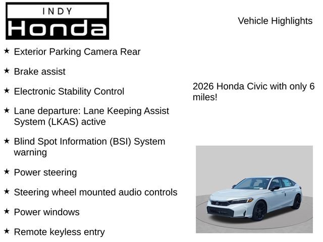 New 2026 Honda Civic Sport image 7