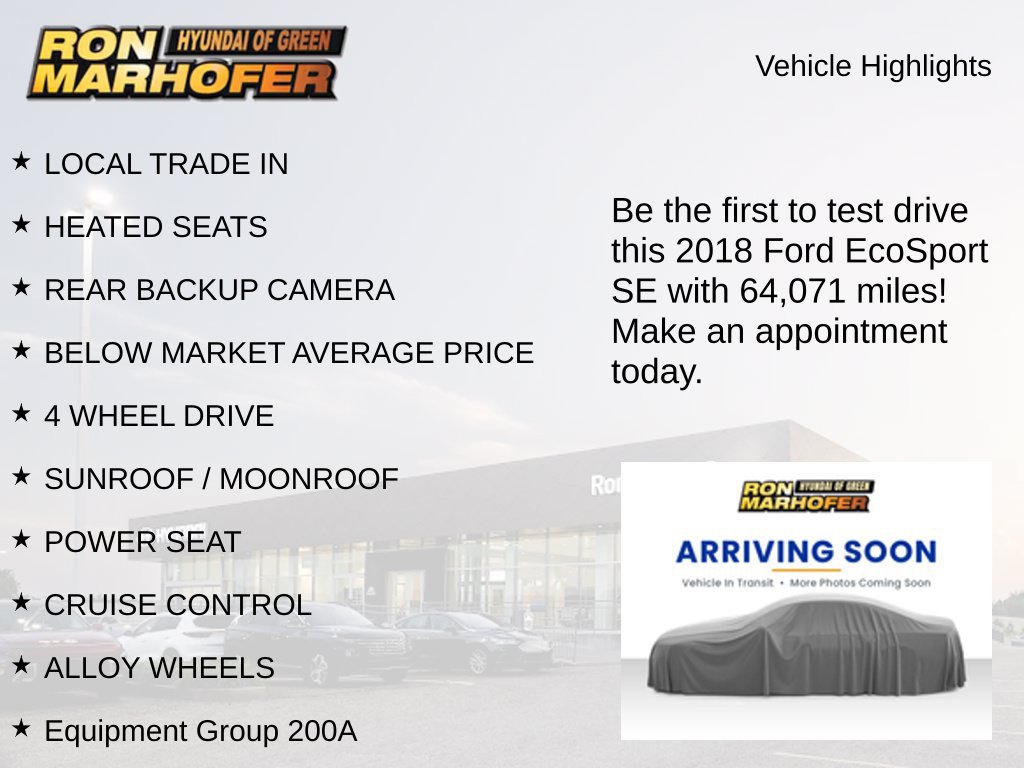 Used 2018 Ford EcoSport SE AWD/4WD image 2