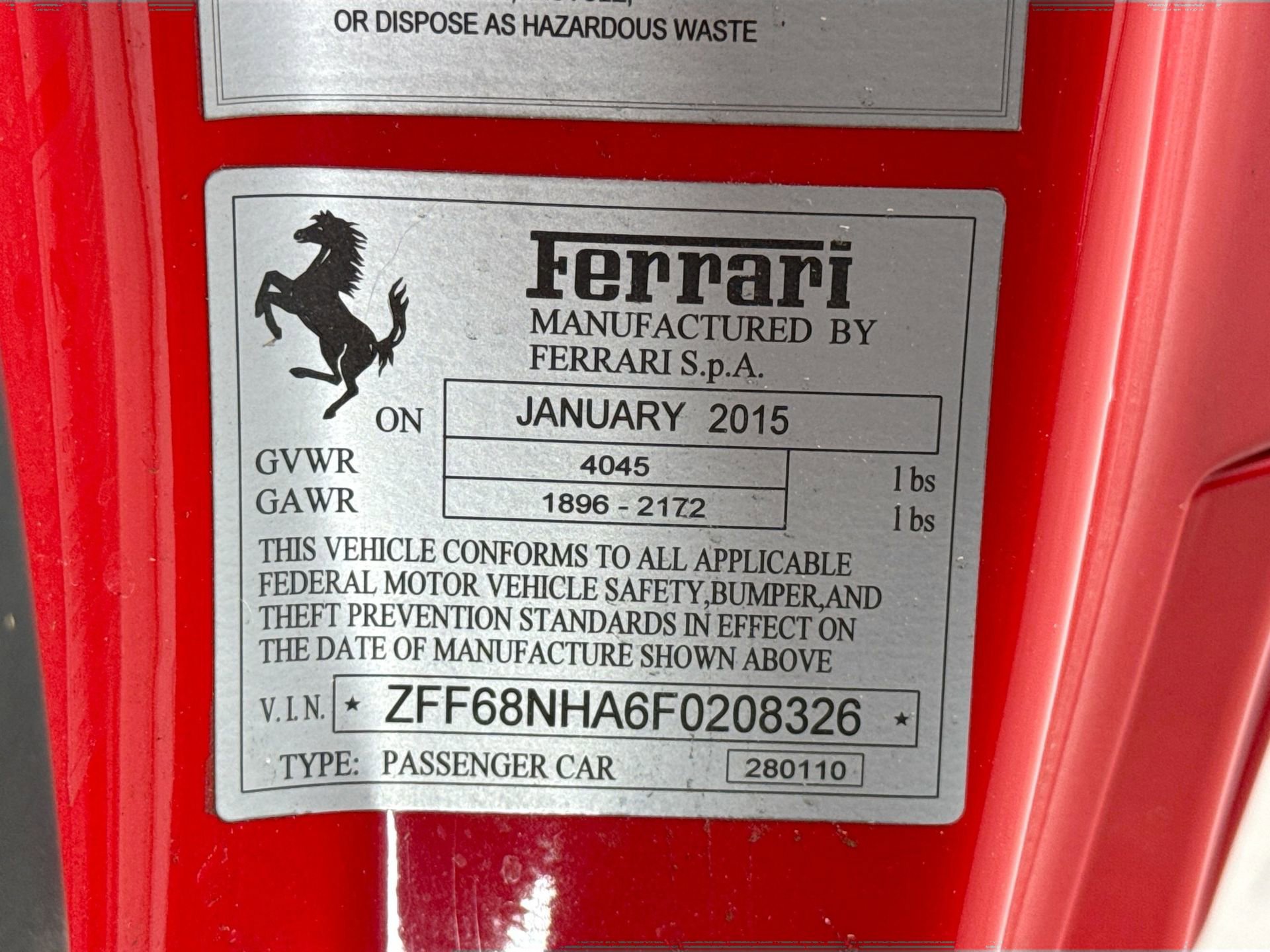 Certified 2015 Ferrari 458 Spider RWD image 27