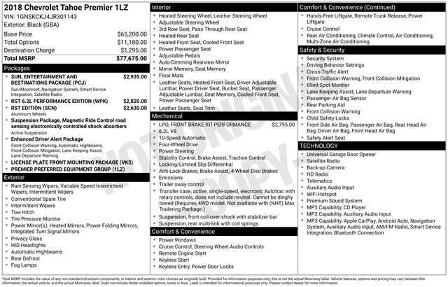 Used 2018 Chevrolet Tahoe Premier AWD/4WD image 20