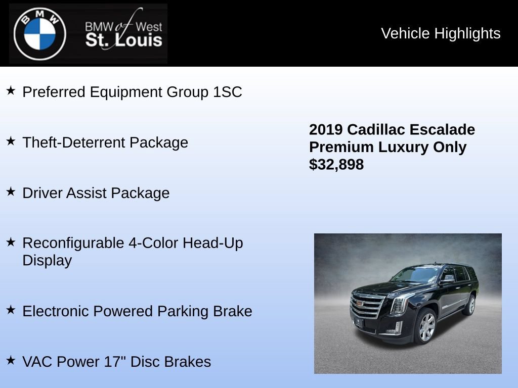 Used 2019 Cadillac Escalade Premium Luxury AWD/4WD image 8
