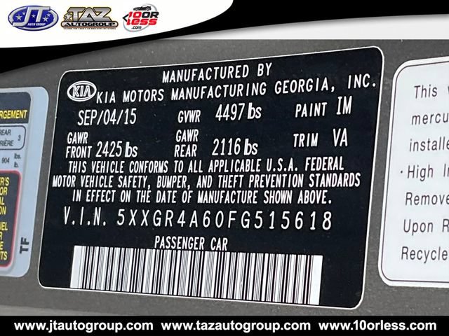 Used 2015 Kia Optima SX FWD image 20