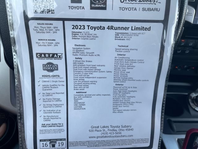 Used 2023 Toyota 4Runner Limited AWD/4WD image 27