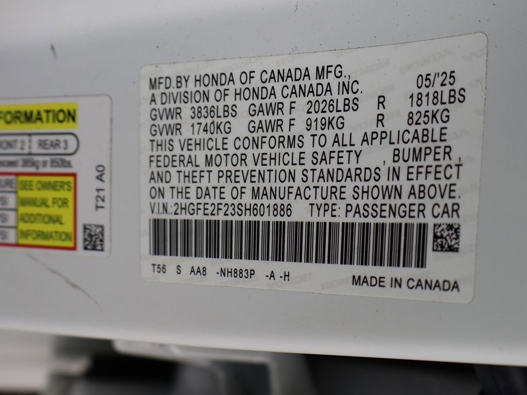 Used 2025 Honda Civic LX image 40