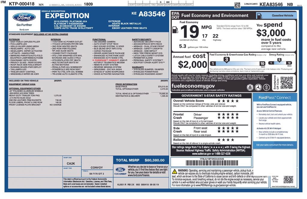 Used 2019 Ford Expedition Platinum AWD/4WD image 45
