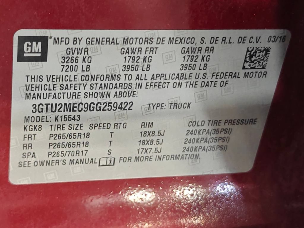Used 2016 GMC Sierra 1500 SLE w/ All-Terrain Package AWD/4WD image 57