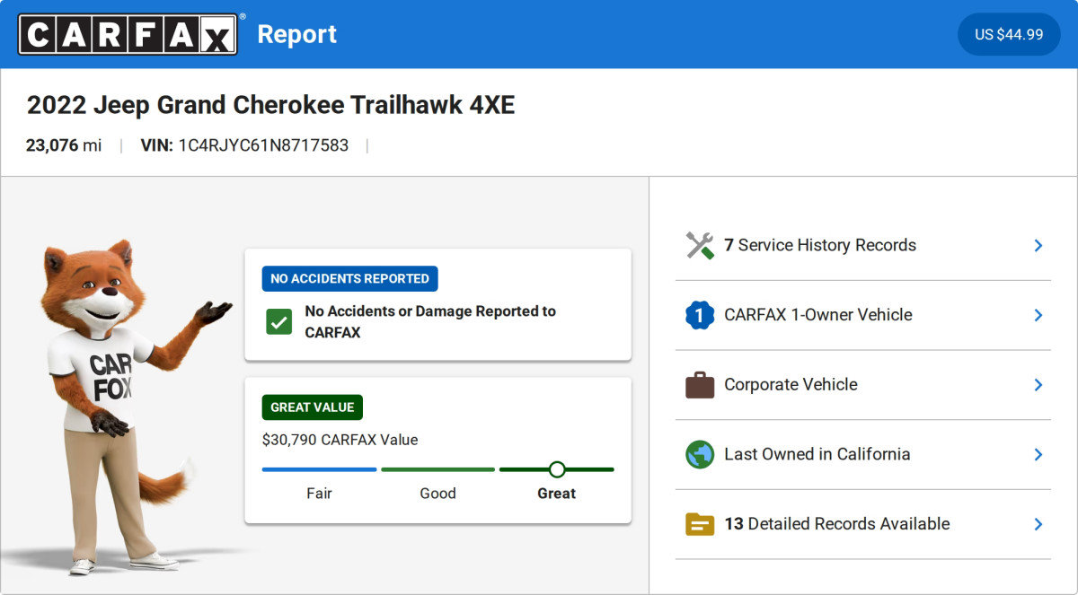 Used 2022 Jeep Grand Cherokee Trailhawk AWD/4WD image 5