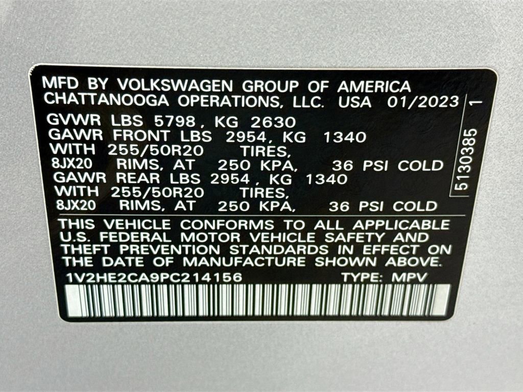 Certified 2023 Volkswagen Atlas Cross Sport SE w/ Black Wheel Package image 33