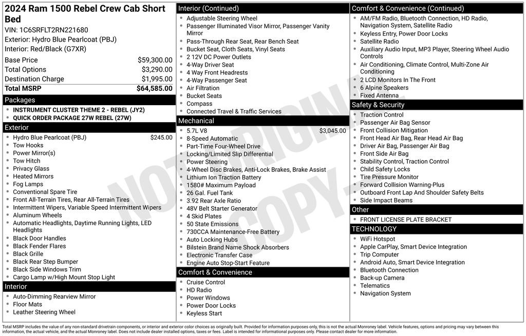 Used 2024 RAM 1500 Rebel image 36