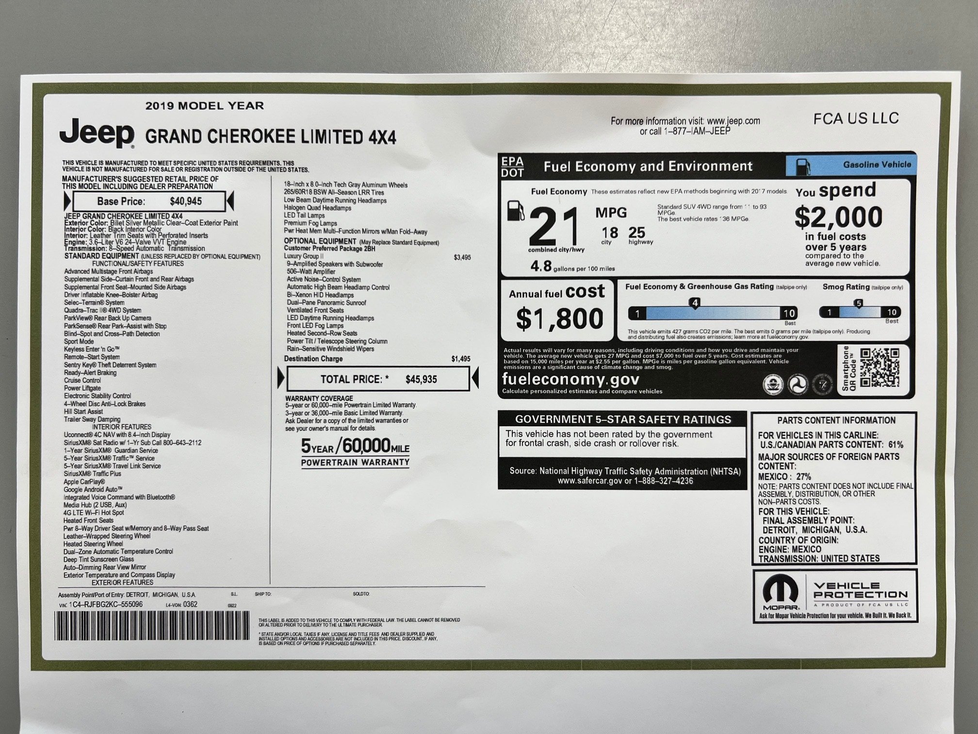 Used 2019 Jeep Grand Cherokee Limited w/ Luxury Group II AWD/4WD image 27