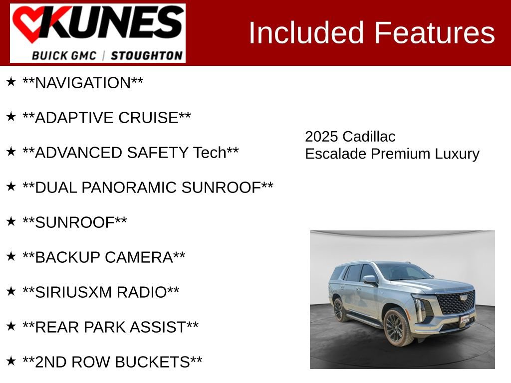 Used 2025 Cadillac Escalade Premium Luxury AWD/4WD image 2