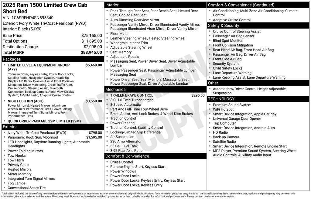 Used 2025 RAM 1500 Limited AWD/4WD image 9
