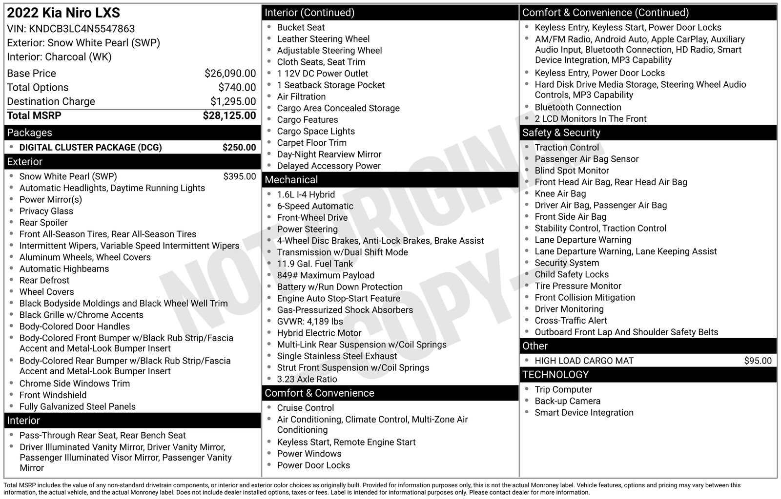 Used 2022 Kia Niro LXS w/ Digital Cluster Package image 29