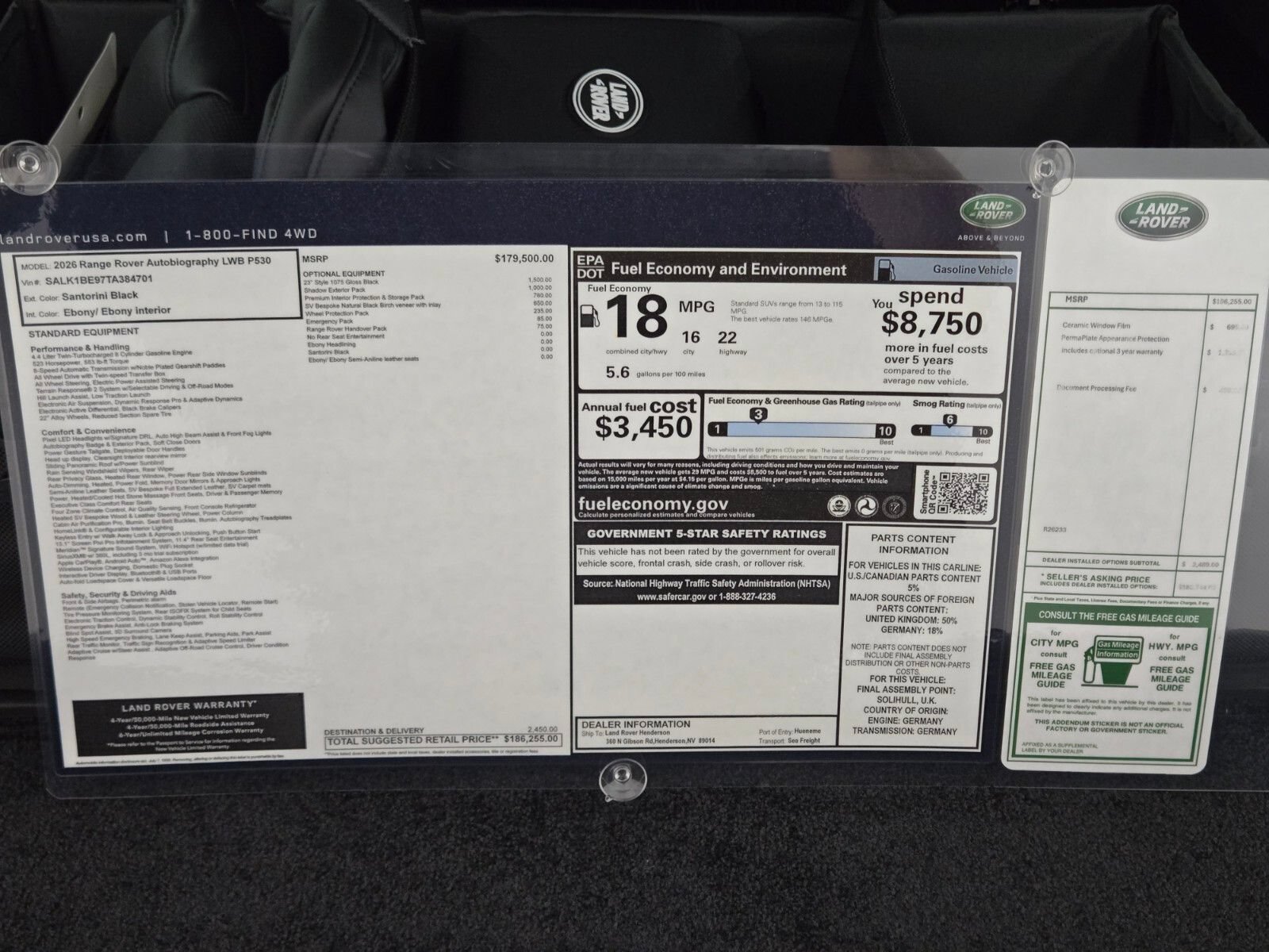 New 2026 Land Rover Range Rover Long Wheelbase Autobiography AWD/4WD image 34