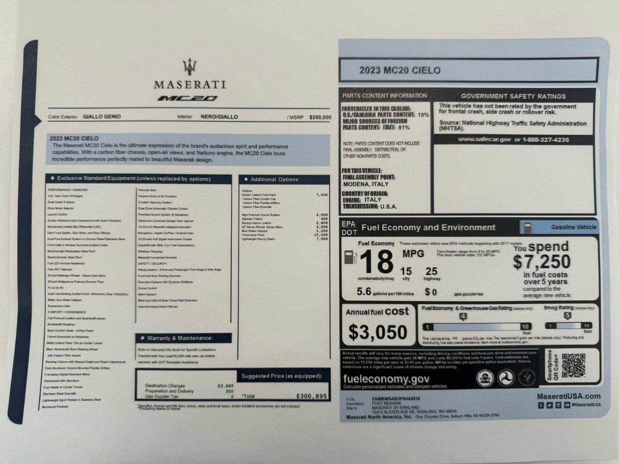 Used 2023 Maserati MC20 Spyder image 50