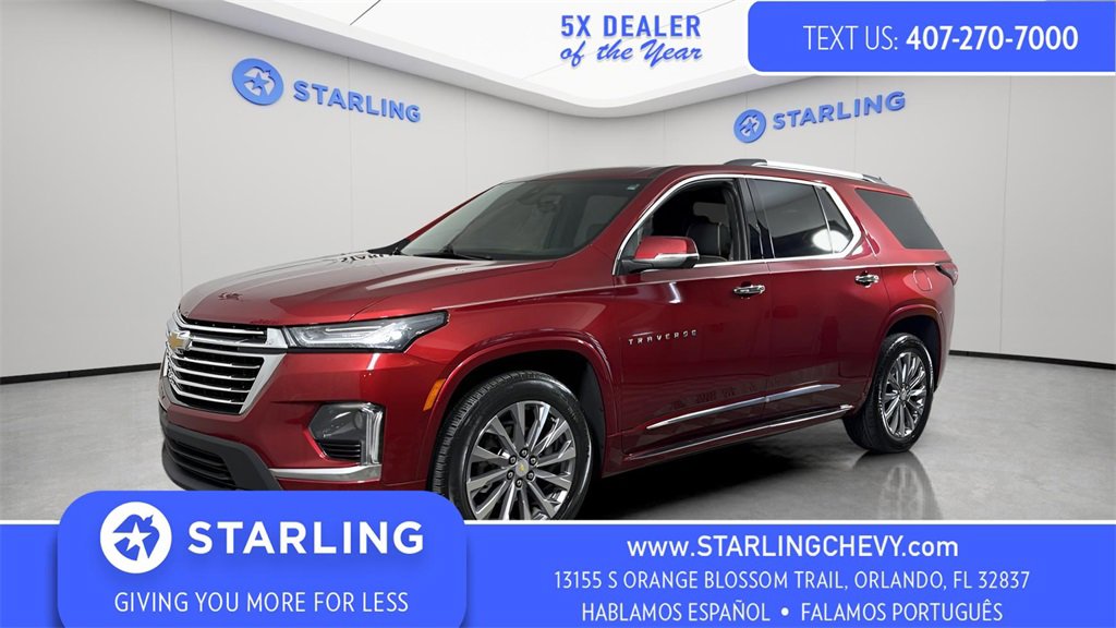 Certified 2022 Chevrolet Traverse Premier w/ LPO, 'HIT The Road' Package