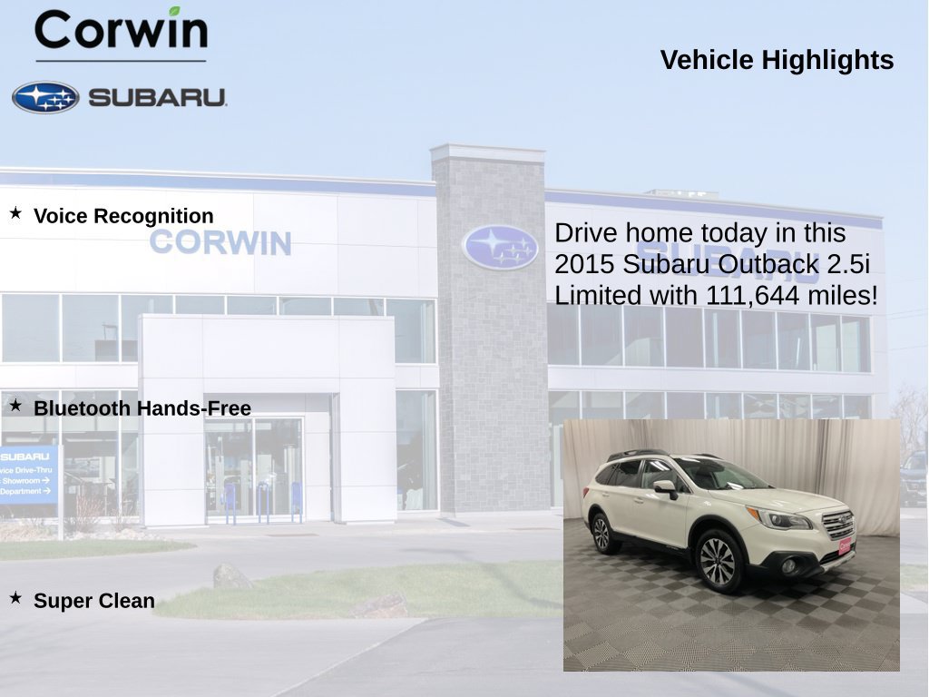 Used 2015 Subaru Outback 2.5i Limited AWD/4WD image 6