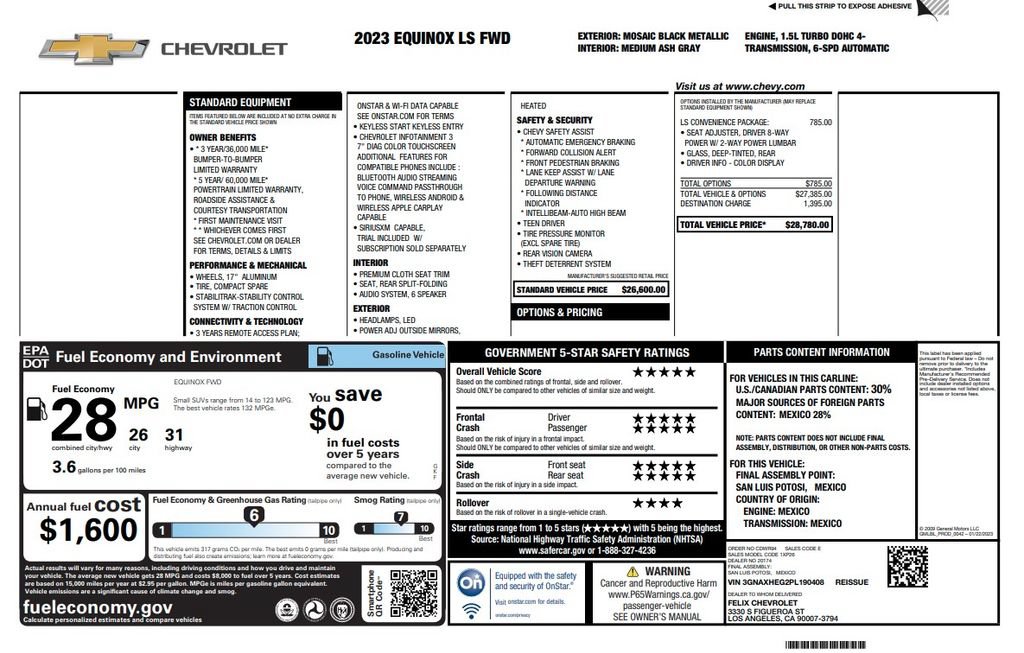 Used 2023 Chevrolet Equinox LS w/ LS Convenience Package FWD image 4