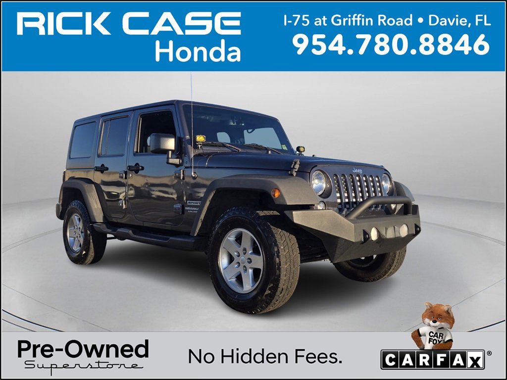 Used 2016 Jeep Wrangler Unlimited Sport w/ Quick Order Package 24S image 1