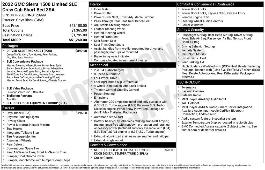 Used 2022 GMC Sierra 1500 SLE w/ Driver Alert Package I AWD/4WD image 6