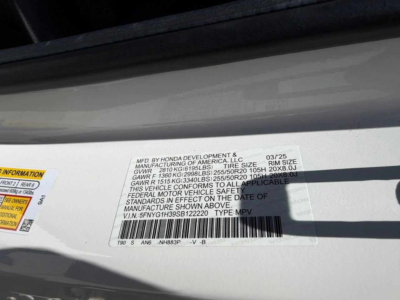 Used 2025 Honda Pilot Sport image 14