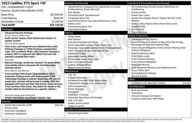 Certified 2023 Cadillac XT5 Sportv image 35
