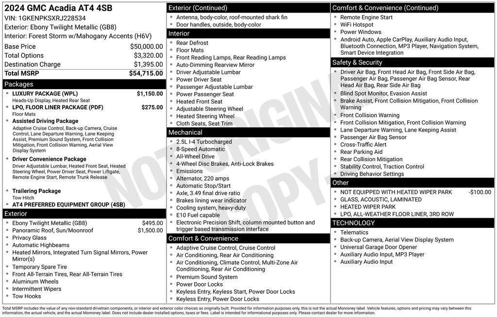 Used 2024 GMC Acadia AT4 w/ Luxury Package image 6