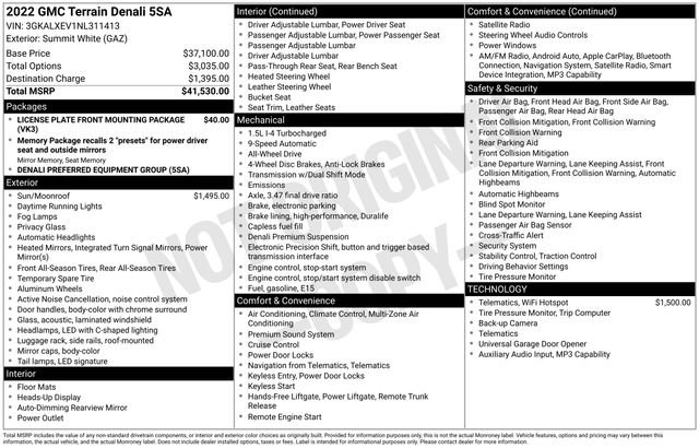 Certified 2022 GMC Terrain Denali image 32