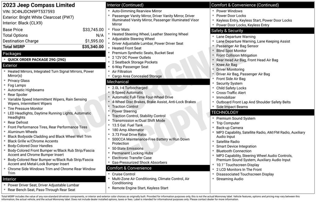 Certified 2023 Jeep Compass Limited AWD/4WD image 41