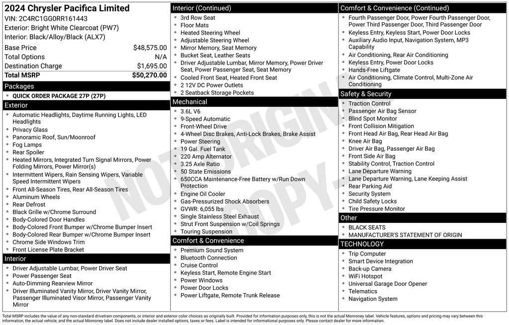 Used 2024 Chrysler Pacifica Limited FWD image 5