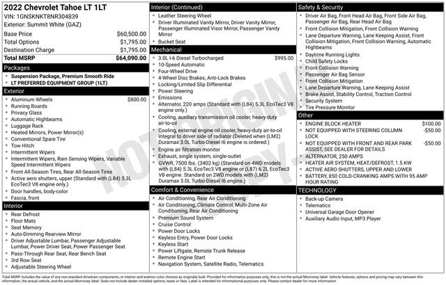 Used 2022 Chevrolet Tahoe LT image 6