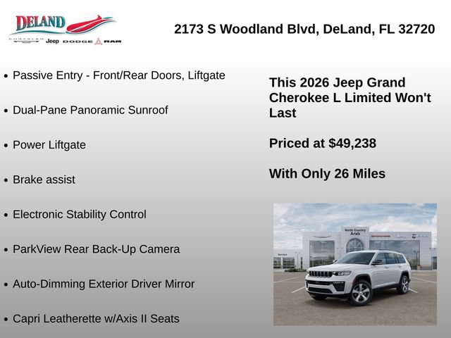 New 2026 Jeep Grand Cherokee L Limited w/ Luxury Tech Group II RWD image 31