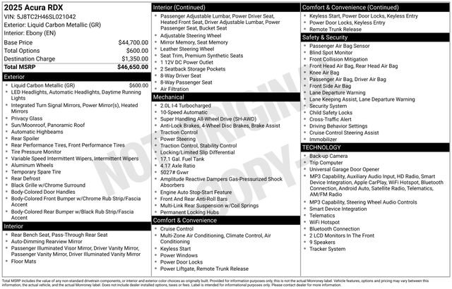 Certified 2025 Acura RDX SH-AWD image 33