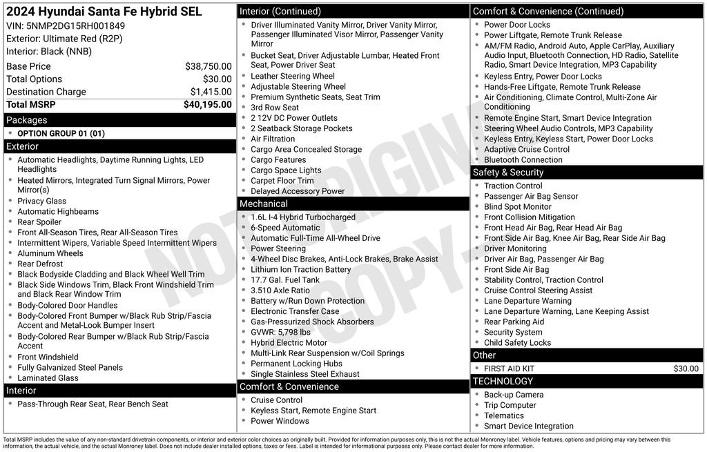 Used 2024 Hyundai Santa Fe SEL image 34
