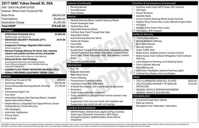 Used 2017 GMC Yukon XL Denali w/ Open Road Package image 5