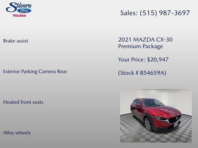 Used 2021 MAZDA CX-30 AWD 2.5 S w/ Premium Package image 16