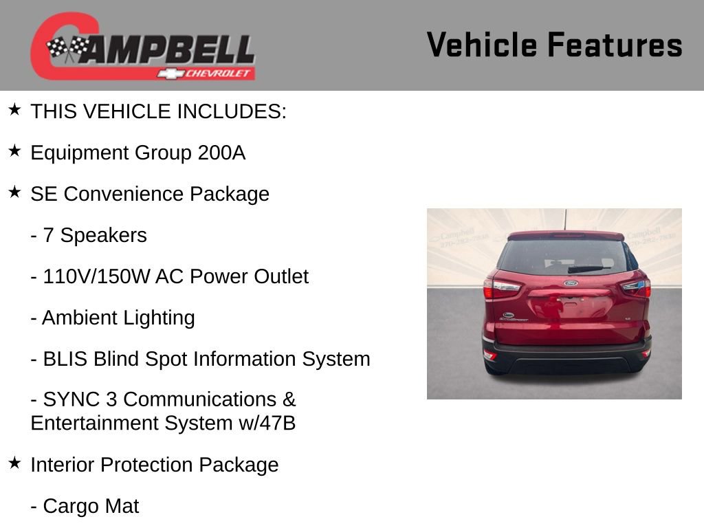Used 2021 Ford EcoSport SE w/ SE Convenience Package image 5